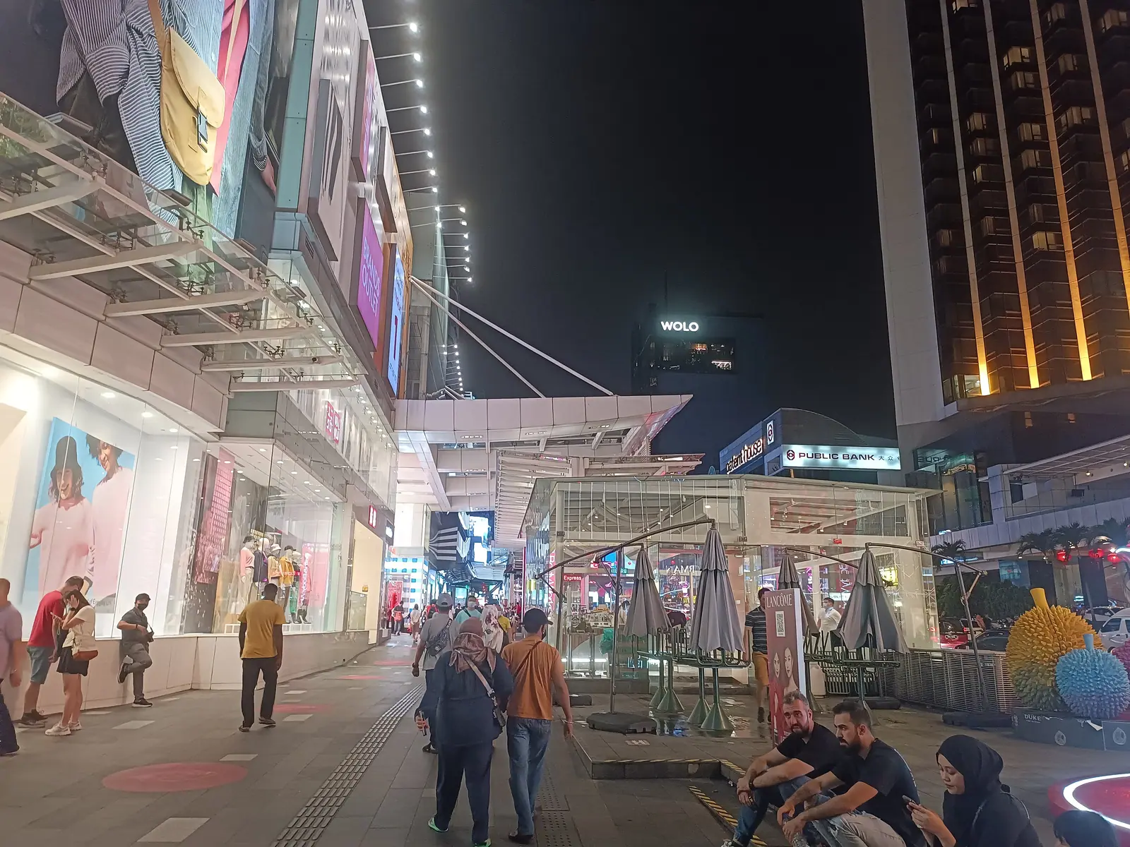 Bintang Walk at night, the heart of karaoke Bukit Bintang