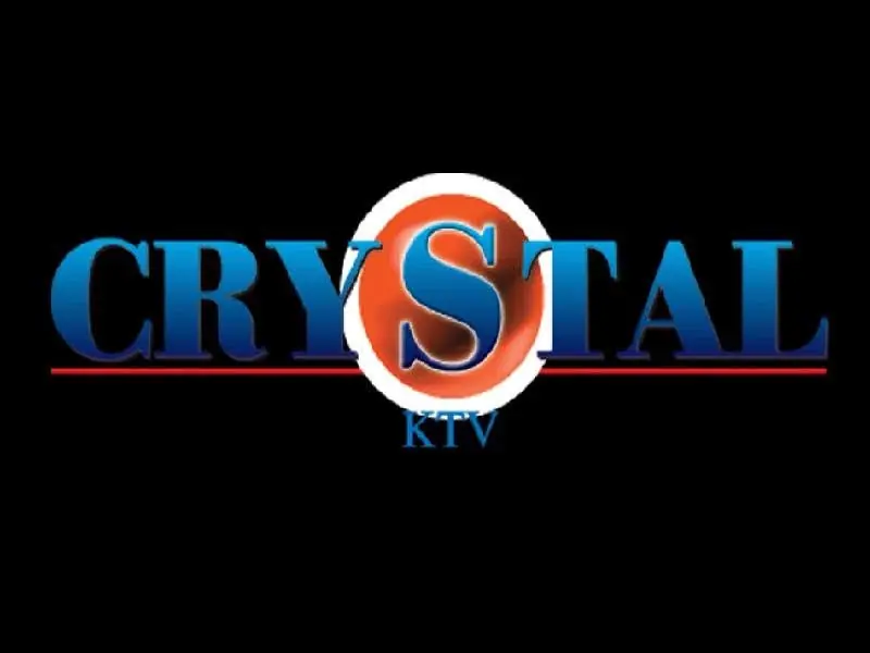 Crystal KTV: Crystal KTV logo (blue 'CRYSTAL' wordmark with orange 'S' orb) on black; logo only, no venue interior